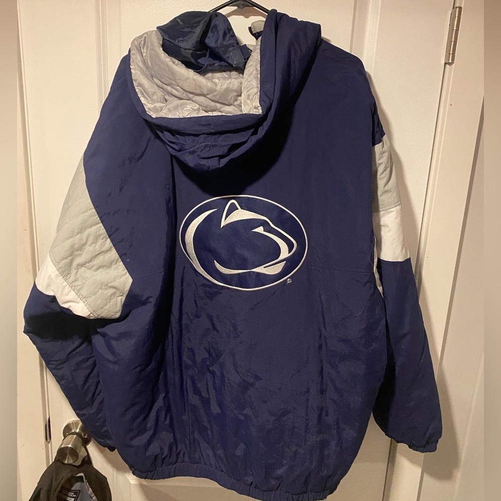 Vintage 90s Penn State Starter winter pullover hooded jacket